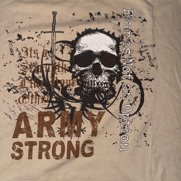 United States Army: Vintage 90’s Skull T-Shirt: Adult XL: Armed Forces - Picture 3 of 3